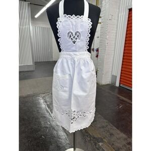 Victorian vintage Embroidered Cotton Apron